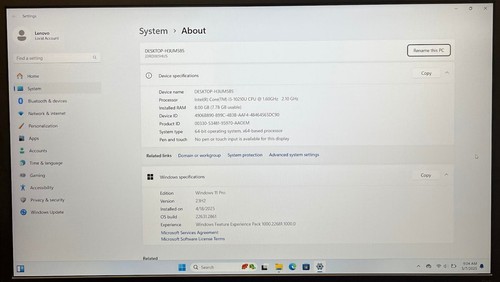 Lenovo ThinkPad E15 15.6'' Laptop i5-10210U 8GB RAM 256GB SSD Win 11 Pro H3065 - Picture 3 of 20