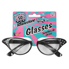 50's Rhinestone Cat Eye Glasses