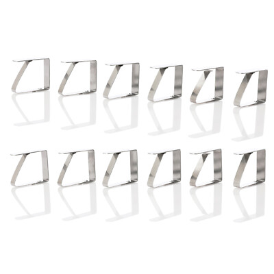 Vaily Edelstahl Tischtuchklammern 12er Pack - Garten Tischdeckenklammern Clips