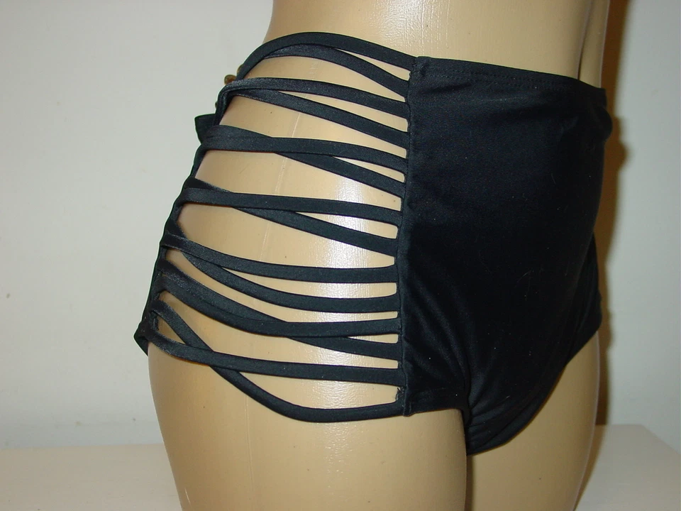 Bikini Express Aerie Negro con Tirantes Espalda Cintura Alta 2 piezas Traje de Baño PushUp-L/XL NUEVO Foto 3 de 4