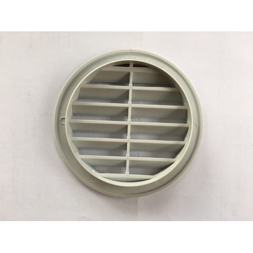 Grille d'aération métal Autogyre à persiennes avec moustiquaire brut 120 mm Grille d'aération métal Autogyre à persiennes avec moustiquaire brut 120 mm