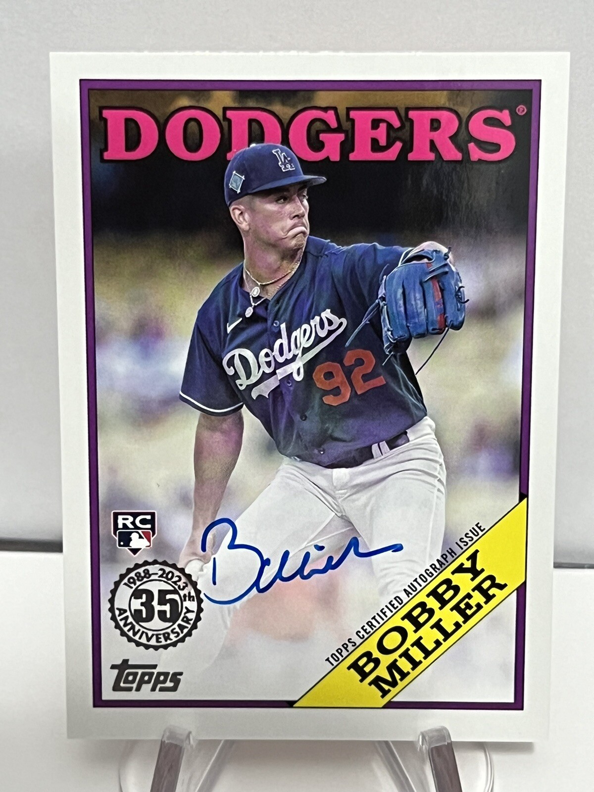 2023 Topps Update Series - 1988 Topps Baseball Autographs #88BA-BM Bobby Miller