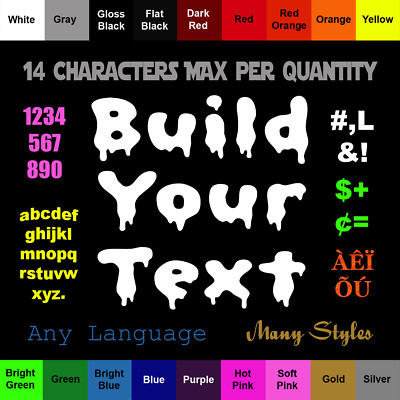 #ad #ad Build Your Text Words Numbers Decal $3.54