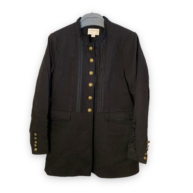 MONSOON MAURA BLACK Military Blazer Jacket Not Been Size 16 UK for sale
