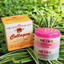 THE FACE Collagen Day & Night Cream 25 g Moisturizer Firming Brightening + Soap