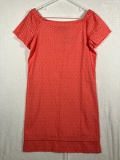 Ralph Lauren Eyelet Lace Shift Dress Size 4 Coral Short Sleeves Cottagecore NEW