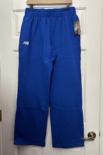 Size L Mens New Balance Training Sweatpants Blue Joggers Pants Fleece NEW