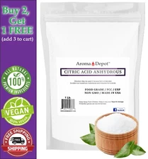 1 lb Pure Citric Acid Powder Food Grade FCC/USP - ANHYDROUS - Grade A  Pouch