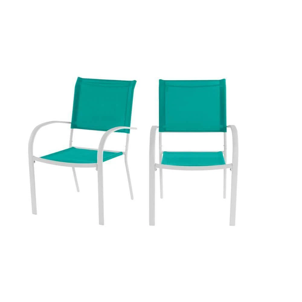 Outdoor Dining Chairs Split Back Sling Emerald Coast Green