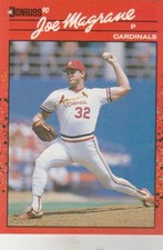FREE SHIPPING-MINT-1990 Donruss baseball #163 Joe Magrane St. Louis Cardinals