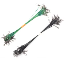 Anti Bite Steel Fishing Line Steel Wire Leader With Swivel Fishing Accessory 