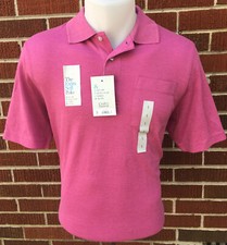 NWT CROFT BARROW EXTRA SOFT POLO SHIRT Short-sleeve RED Men's Size SMALL