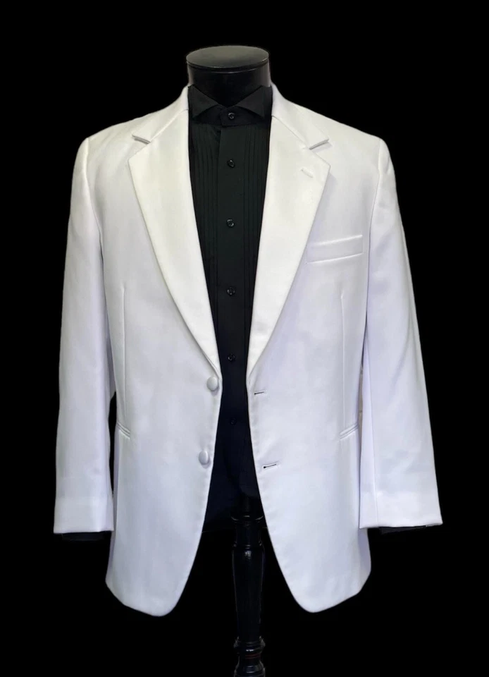 Men's After Six White Tuxedo Jacket (Mystic) - Prom Cruise Modern Classic Fit - Image 2 of 4