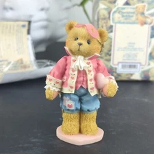 DARREL "Love Unveils A Happy Heart" (1994) Enesco Cherished Teddies 156450