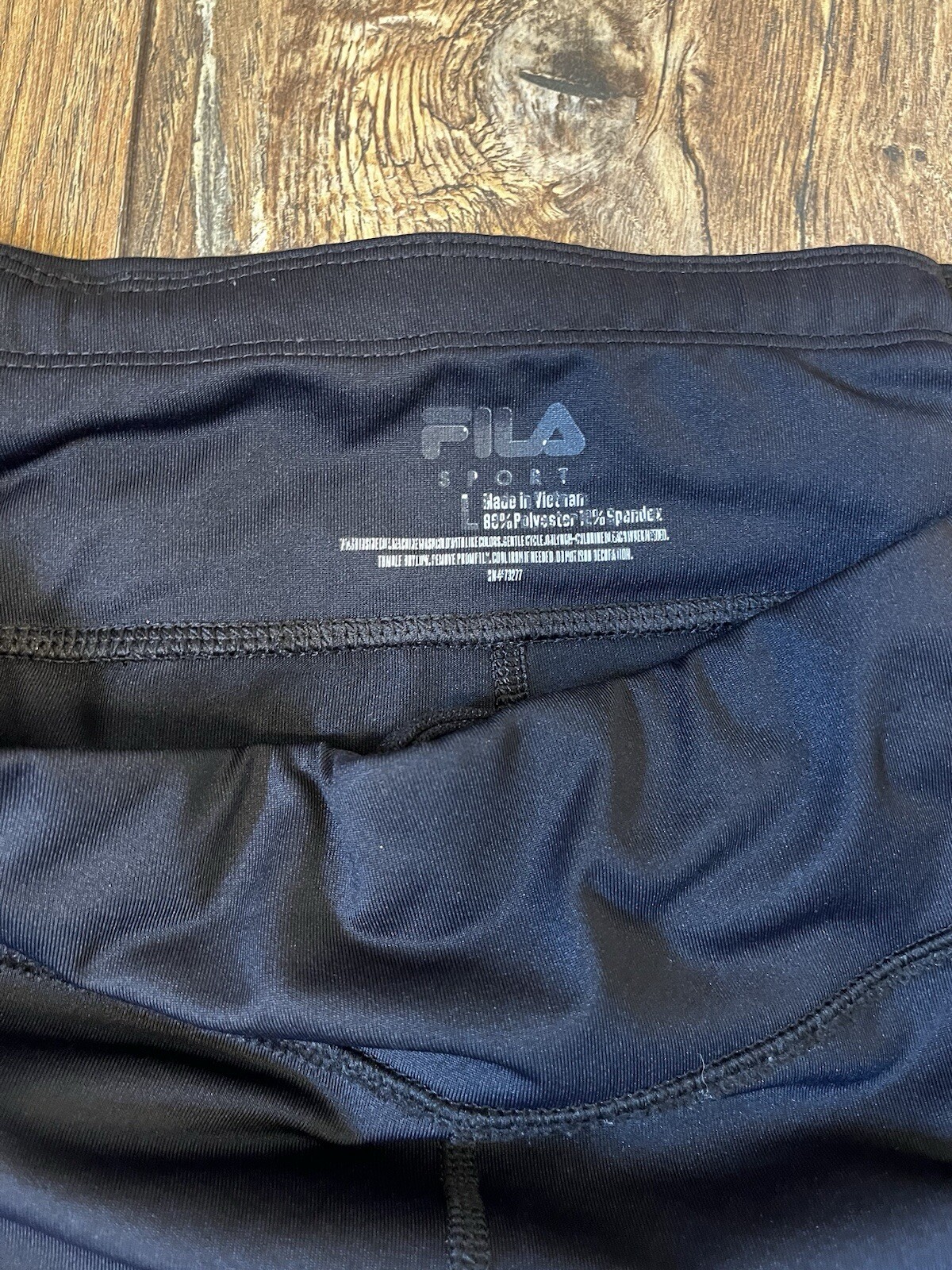 Leggings Fila Nero Sport L Capri Tasca con chiave Donna Lowrise