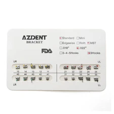 20pcs Orthodontic Dental Brackets Split Standard MBT Slot 0.22 & Hooks 3 Brace