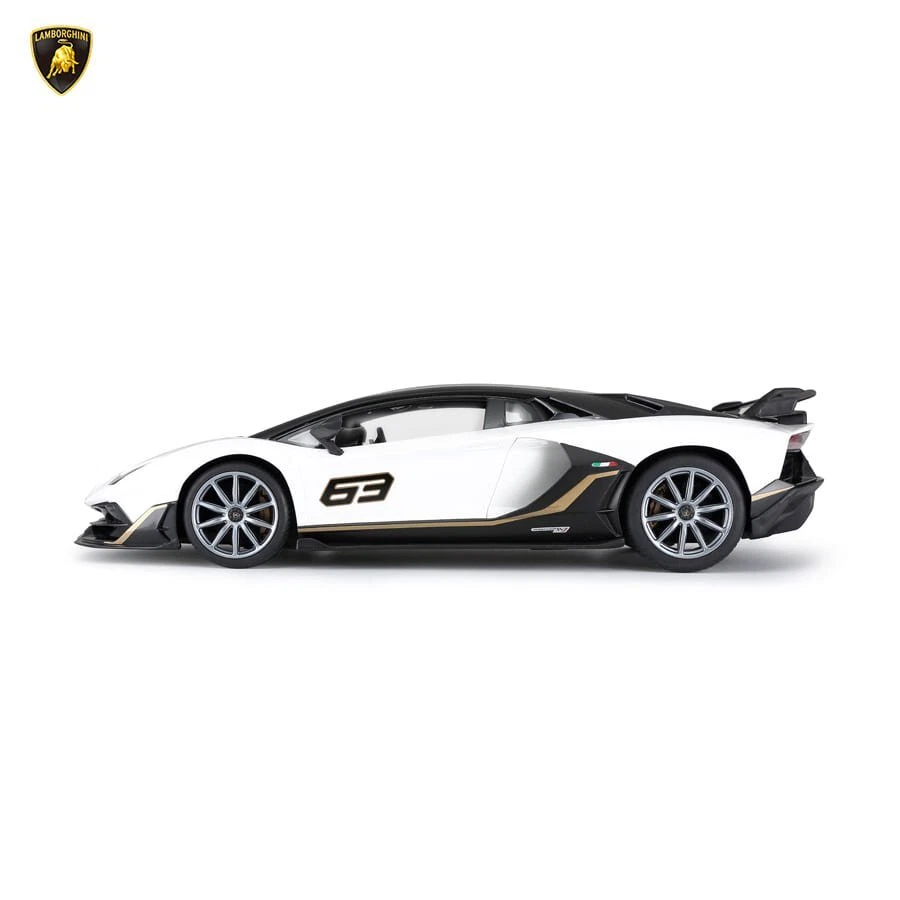 Modellino Auto RC Rastar 1/14 Lamborghini Aventador SVJ White - Immagine 2 di 3