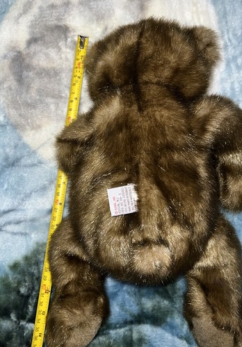 Gund Teddybär *MINKY* Plüschtier 14 Zoll braun Faux Nerz Stofftier Neu mit Etikett nummeriert - Bild 13 von 24