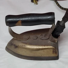 Antique Goldenrod Collectible Vtg Electric Clothes Iron Dover Mfg Company Ohio