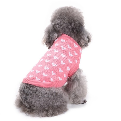 Pet Puppy Dog Cat Warm Winter Sweater Vest Knitted Coat Jacket Small Dog Dress - Picture 15 of 31