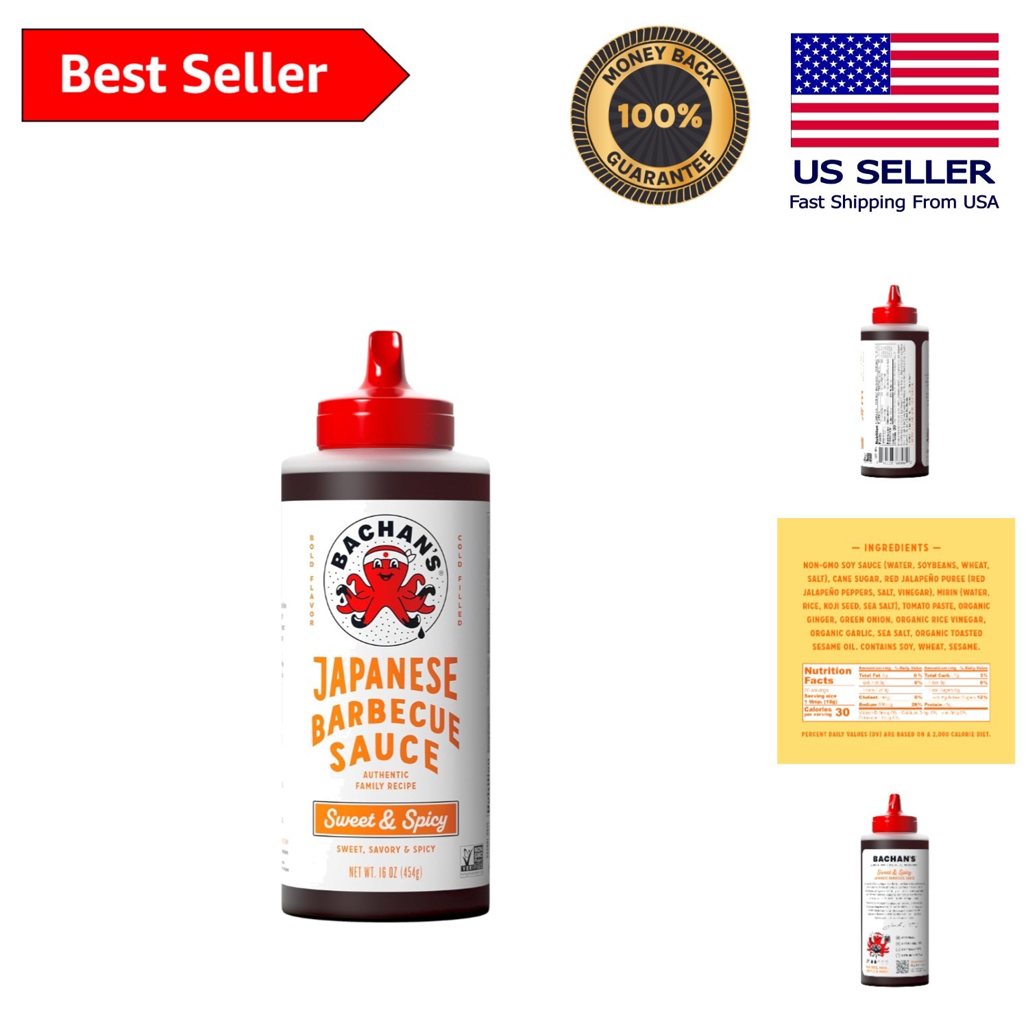 Delicious Sweet & Spicy Japanese BBQ Sauce, 16 oz - Perfect 