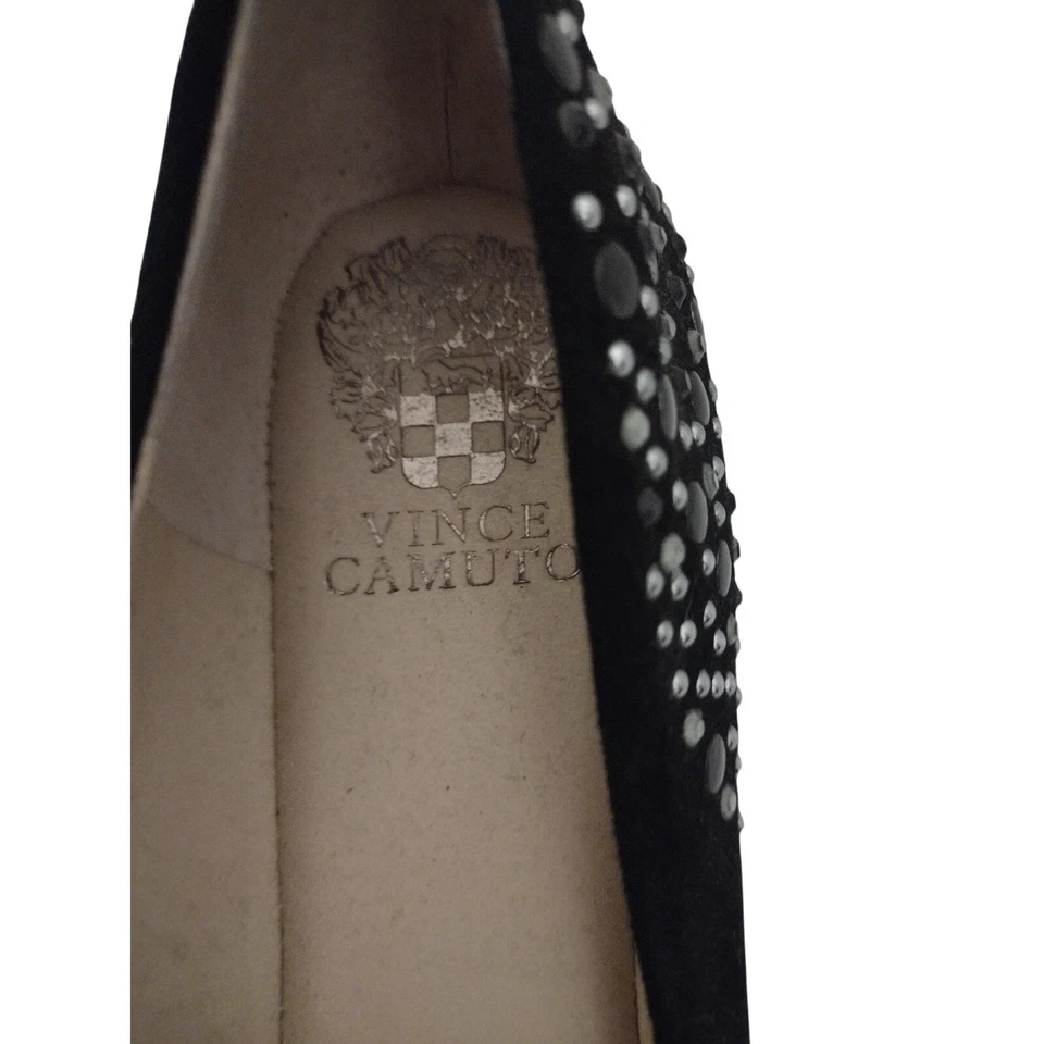 Vince Camuto Negro Gamuza Estrás Ballet Plano Talla 10 Eur 40 Foto 4 de 4