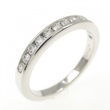 TIFFANY & Co. #4.5 Platinum Half Circle Channel Setting Ring usato