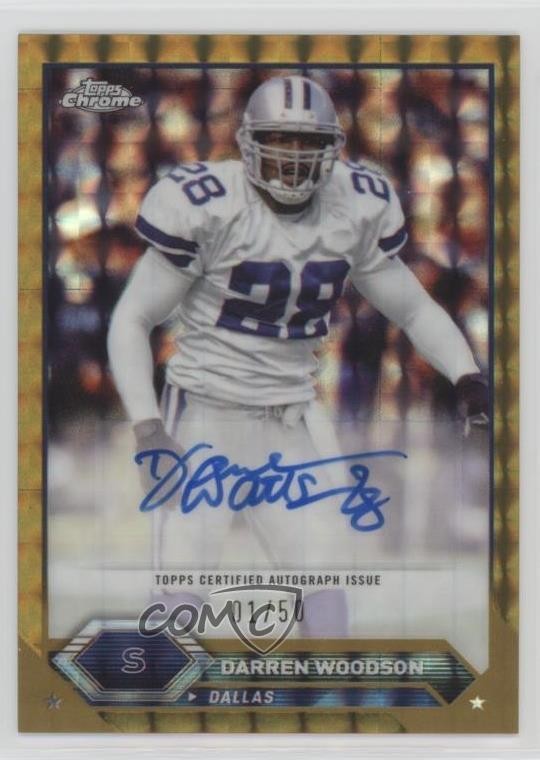 2023 Composite Topps Chrome Gold Geometric Refractor /50 Darren Woodson Auto