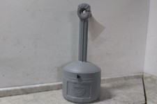Justrite 26800 4 Gal Capacity Pewter Free-Standing Cigarette Receptacle