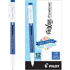 Pilot, FriXion Fineliner Erasable Marker Pens, Fine Point 0.7 mm, Pack of 12,