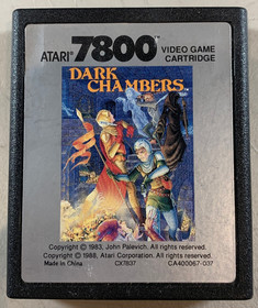 Tested Works 1988 Atari 7800 Dark Chambers Video Game Cartridge Only CX7837