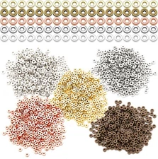 1000Pcs Flat Round Rondelle Spacer Beads for Small, 1000pcs; 5 colors; round 