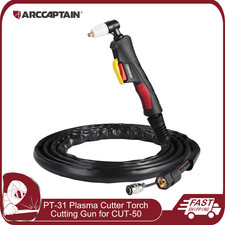 ARCCAPTAIN PT-31 Plasma Cutter Cutting Torch Gun Completed 4M/13ft for CUT 50 US