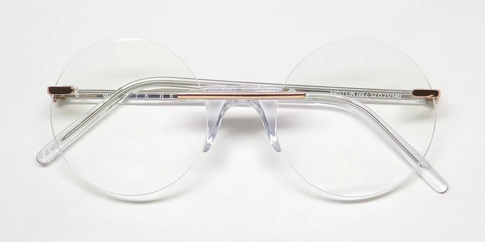 NUEVAS GAFAS ANDY WOLF EPSTEIN SIN MONTURA C CRISTAL FRANCIA REDONDAS PARA HOMBRE METAL Y Foto 2 de 4