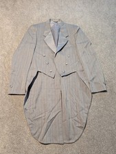 Vintage Christian Dior Monsieur Suit Mens 42XL Gray Wool Tuxedo Tailcoat Jacket