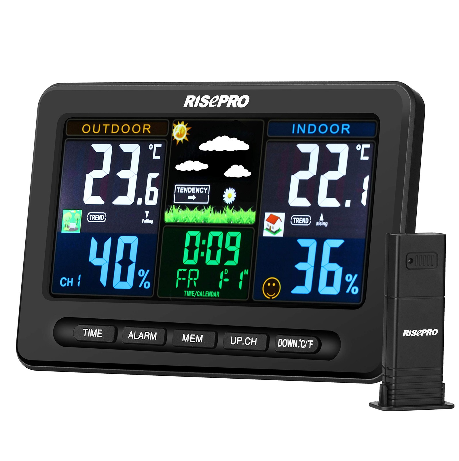 With Outdoor Remote Sensor Indoor/out Temper...