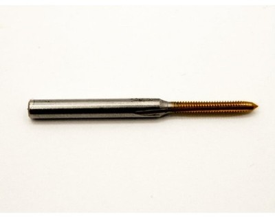 M2.5 Thread x .45mm Pitch Plug Tap, 3 Flute, HSS with TiN Coating, #22317