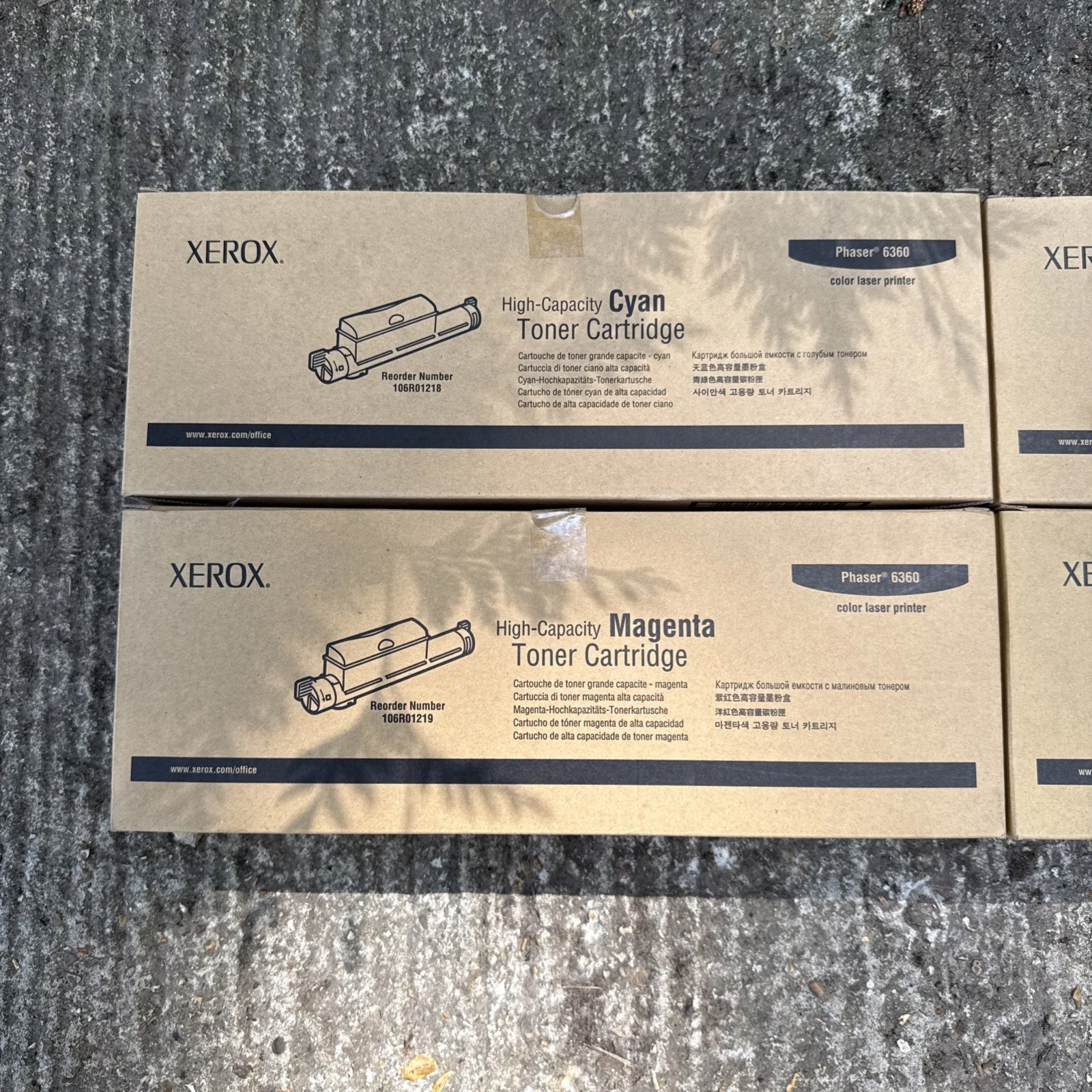 Genuine Xerox 106R01218 106R01219 106R01220 106R01220 Toner Cartridges Set - New 2