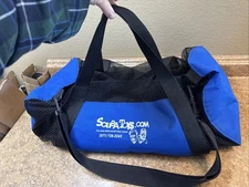 Scuba Gear Duffle Bag Mesh Large Capacity Snorkel Diving Blue Black