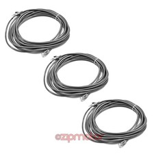 3x 50FT CAT5 CAT5E RJ-45 CAVO PATCH RETE LAN ETHERNET GRIGIO MODEM PS3 XBOX