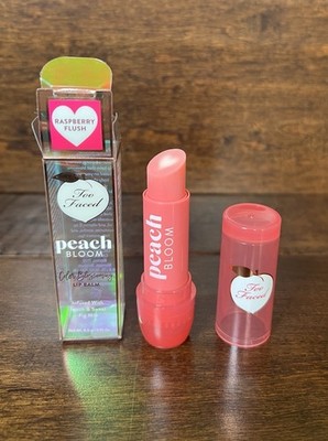Too Faced Peach Bloom Color Blossoming Lip Balm, Shade: Raspberry Flush NIB