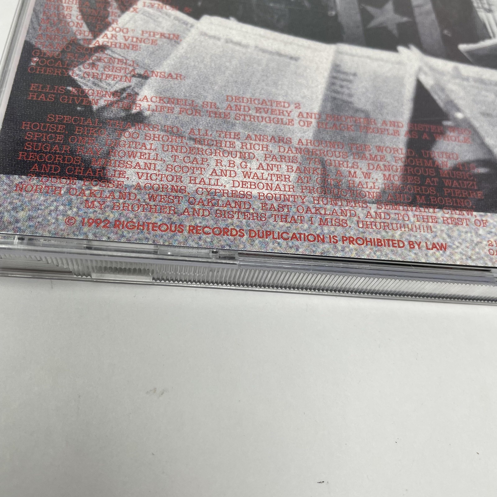 Askari X CD Ward Of The State 1992 Righteous Records Bay Area Rap 90s Rare