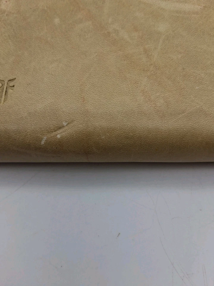 Cartera sin asas FRYE de cuero con cremallera alrededor marrón envejecido tostado claro/amarillo Foto 3 de 4