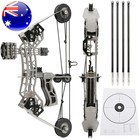 10" Mini Compound Bow Arrows Kit Archery Target Practice Small Bow Shooting Gift