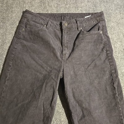 American Eagle Corduroy Pants Womens Size 10 Long Gray Button Zip