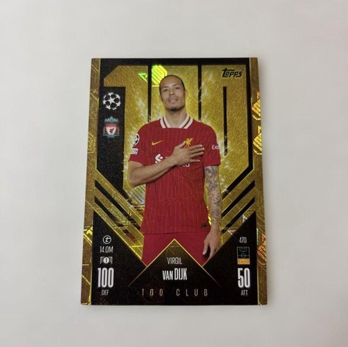 Virgil van Dijk Liverpool 100 CLUB Card Topps Match Attax Soccer