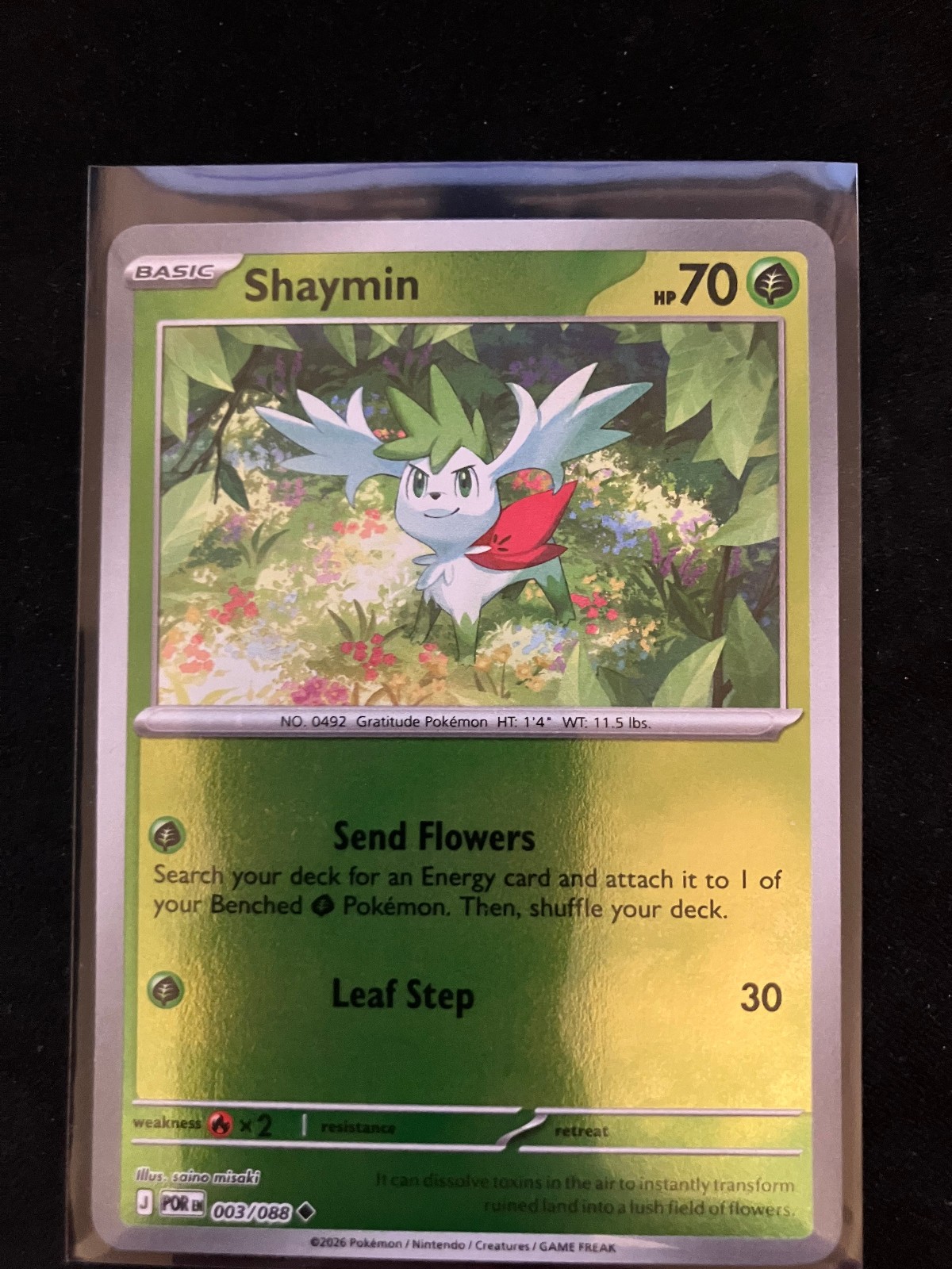 Shaymin 003/088 Me03: Perfect Order Reverse Holo Near Mint Condition Uncommon