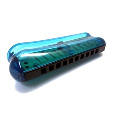 TURBOLIDS HARP COVER TWO-PIECE SNAP ON HARMONICA COVER PLATES BLUE RASPBERRY