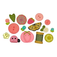 Just Another Button Lover's Club Sew Many Buttons Box JABC Ladybug Butterfly +++