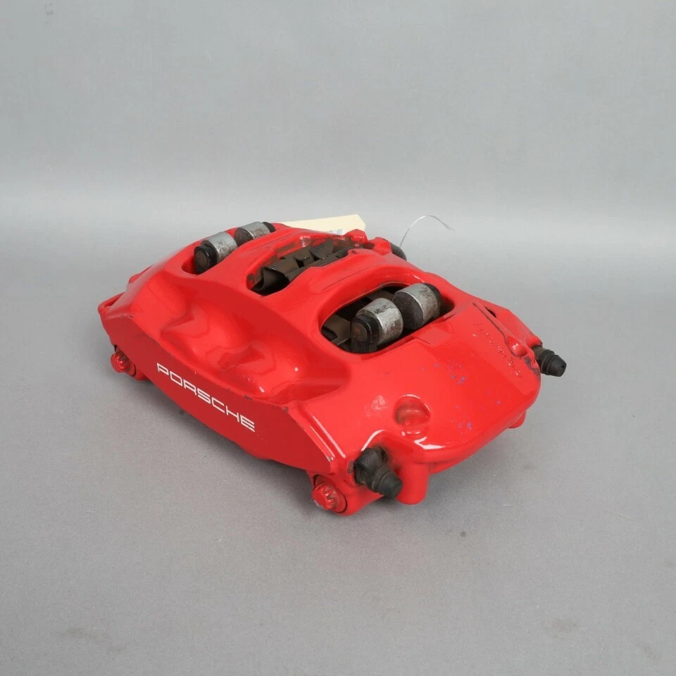 Par de pinzas de freno traseras Brembo rojas OEM usadas Porsche 911 991 2012-2019 Foto 2 de 4